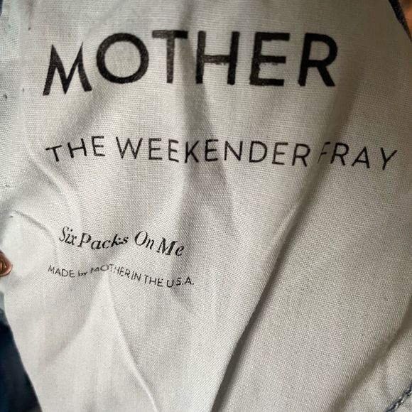 MOTHER The Weekender Fray Mid Rise Flare Blue Jeans, women's size 24 - Picture 11 of 12